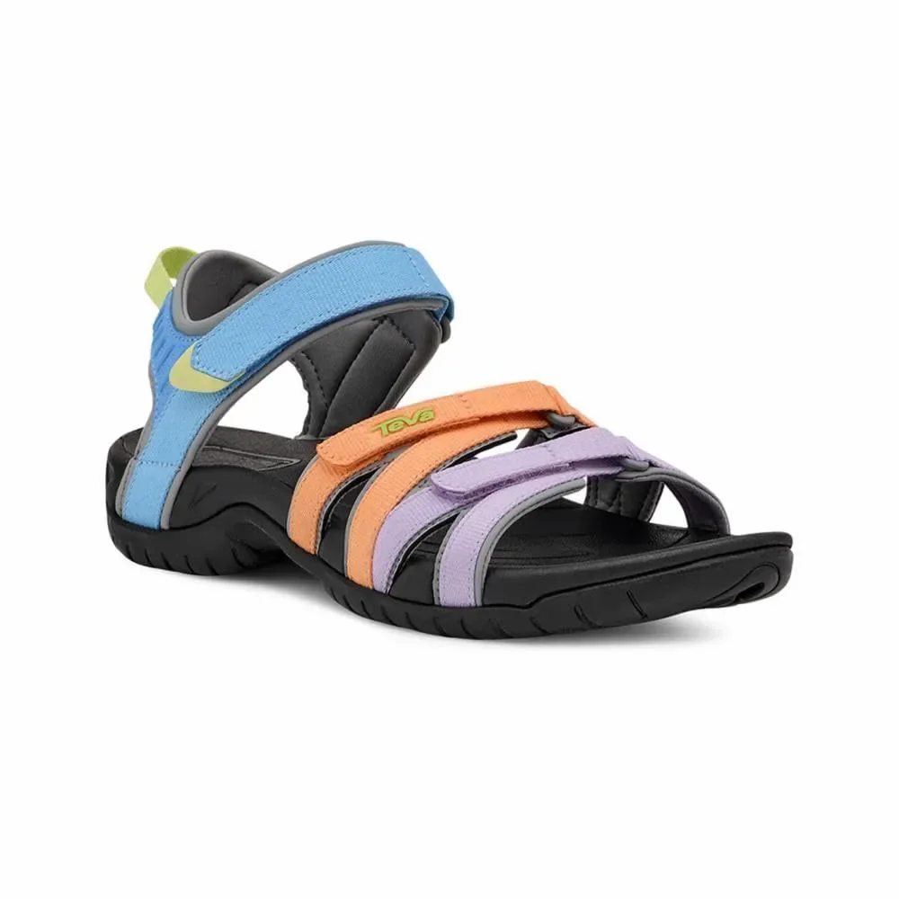 Teva Multicolor Strappy Sandal - Light Blue, Orange, Lavender with Lime Accent - Picture 3 of 6